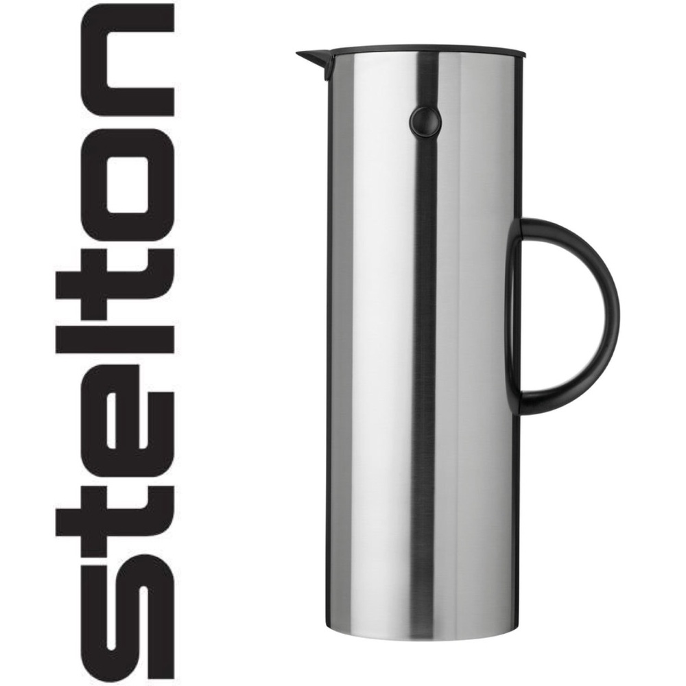 Stelton EM77 vacuum jug by Erik Magnussen stainless steel & glass liner